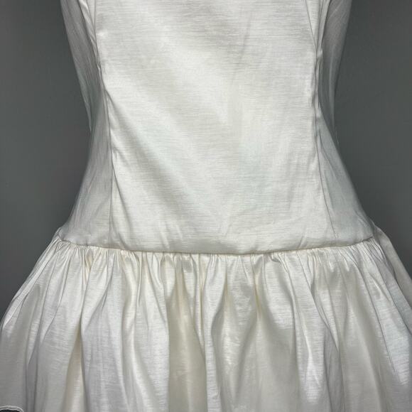 Lucy in the Sky Strapless Corset Bubble Dress Ivory Sz M Bridal Club Preppy Rush - Picture 4 of 12